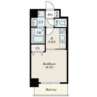 1Kの間取り画像