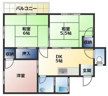 クレイン苅田【103号室】の間取り