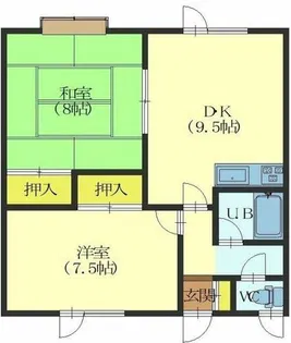 コーポ昴【2号室】の間取り