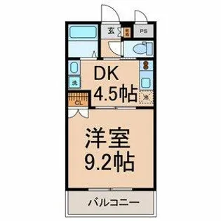 パラッツォ牛田【203号室】の間取り