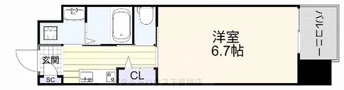 アミュゼ城野【305号室】の間取り