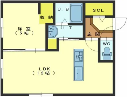 マレッセグレイス富岡【106号室】の間取り