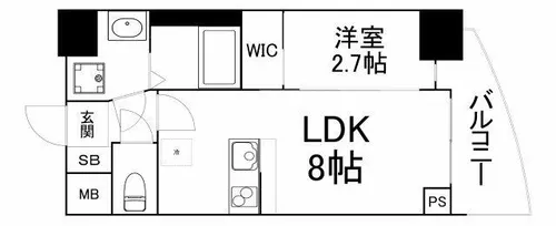 セレニテ天六ミラク【2階】の間取り