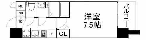 プレサンス大阪都島エレナード【8階】の間取り