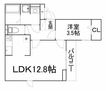 LA MAISON VERTE 西田辺【301号室】の間取り