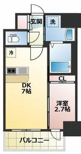 セレニテ新大阪ミラク壱番館【8階】の間取り
