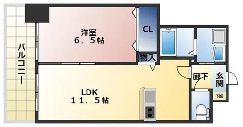 サンシャイン十番館・曽根【803号室】の間取り
