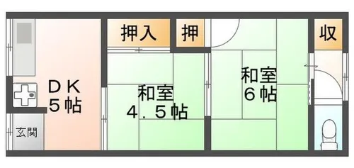 松本文化【102号室】の間取り