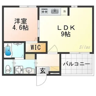ボヌール太秦【2階】の間取り