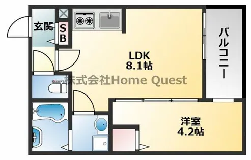 REGIES近大NORTH【2階】の間取り