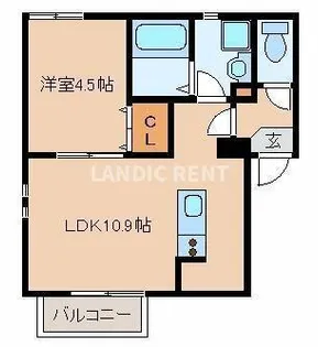 リテラ博多イーストⅠ【2階】の間取り