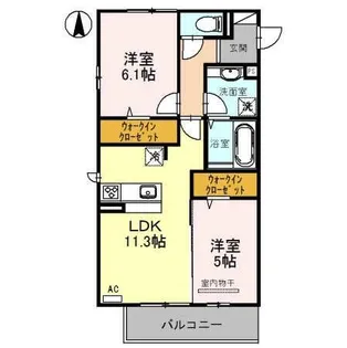 モナルダ東宮【1階】の間取り