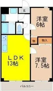 エクセル小呂【203号室】の間取り