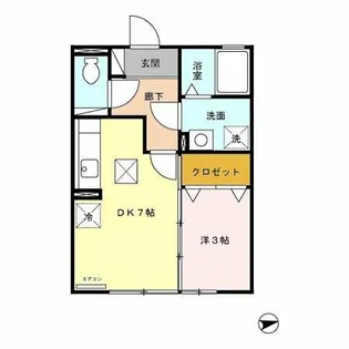 フォンテーヌI【1階】の間取り