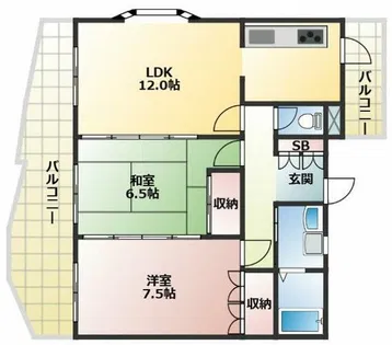 ビハーラ白壁【5階】の間取り