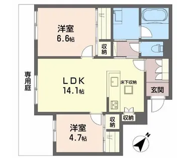 シャーメゾンシエロ【1階】の間取り
