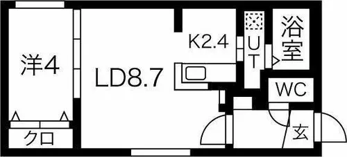 ALPHA南8条【4階】の間取り