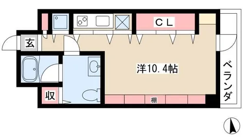 S-FLATⅡ【2階】の間取り