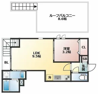 GRANDTIC 志賀本通南【2階】の間取り