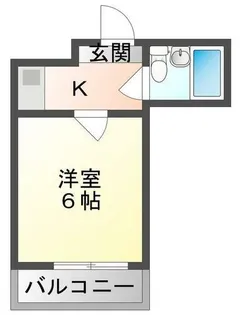 ロータリー門真【6階】の間取り
