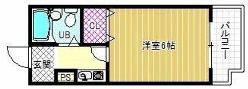 新栄プロパティー藤井寺【2階】の間取り