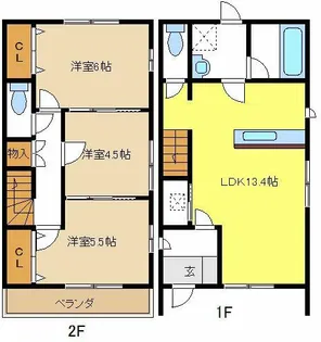 愛知県名古屋市港区宝神町【一戸建】の間取り