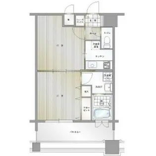 エンクレスト中呉服【13階】の間取り