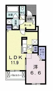 メゾンソレイユⅣ【1階】の間取り