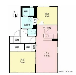 ガーデンシティ今井 C棟【1階】の間取り