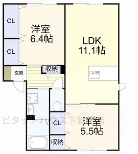 コンフォルト・M【105号室】の間取り