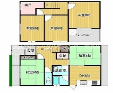 大阪府寝屋川市田井町【一戸建】の間取り