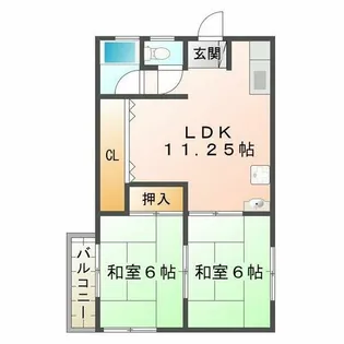 ピュアコート潮見が丘【2階】の間取り