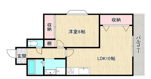 オーロラマンション【1階】の間取り