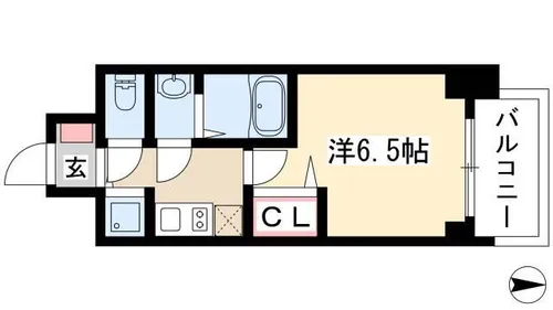 プレサンス丸の内レジデンスⅢ【205号室】の間取り