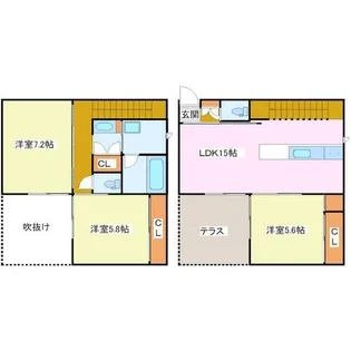 福岡県三井郡大刀洗町大字高樋【一戸建】の間取り