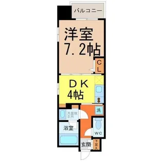 1DKの間取り画像