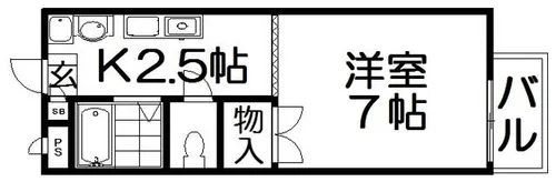 メゾンアヴリル【2階】の間取り
