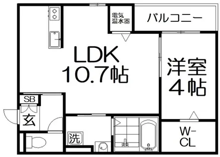 アート樟葉【2階】の間取り