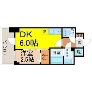 エスリード池下レスティア【10階】の間取り