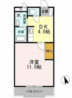 エキスパートヴィラ【1C号室】の間取り