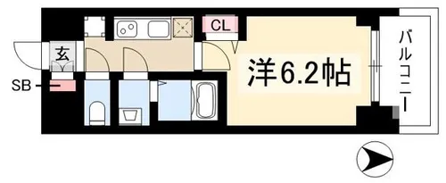 プレサンス名駅南エディフィス【2階】の間取り