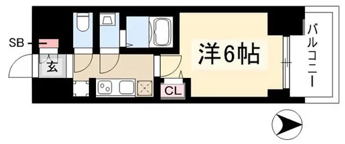 プレサンス葵デュリス【8階】の間取り