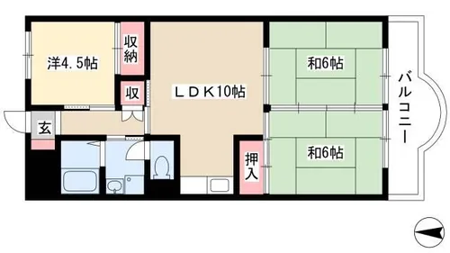 メゾン二村Ⅱ【3階】の間取り
