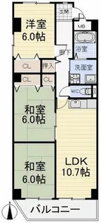 エクセル旭【2階】の間取り