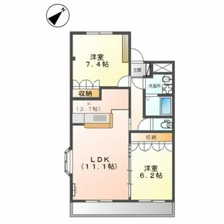 ラ・ウィンクル【2階】の間取り