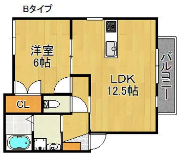 ミューズ二色A・B・C棟【1階】の間取り