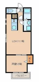 リテラ箱崎南Ⅰ【2階】の間取り