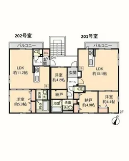 クレールメゾン【2階】の間取り