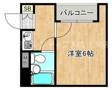 ヴェルテ北巽【4階】の間取り
