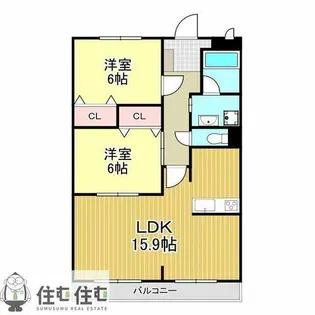 萩野マンションB棟【101号室】の間取り